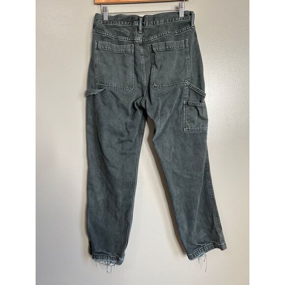 Abercrombie & Fitch 90’s loose black gray distressed jeans size 29 - Picture 8 of 9